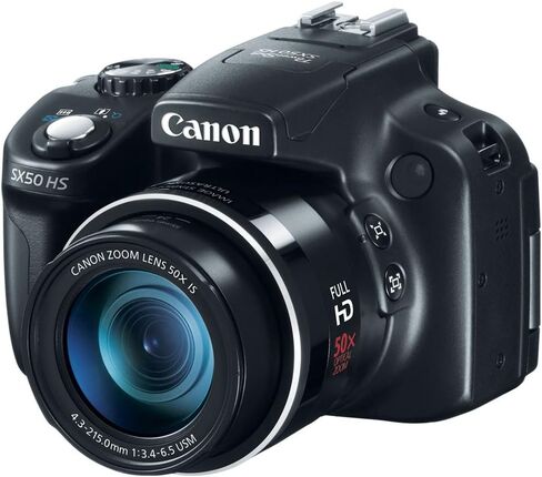 Canon PowerShot SX50 HS 12MP Digital Camera with 2.8-Inch LCD (Black) (Renewed) in Kuwait