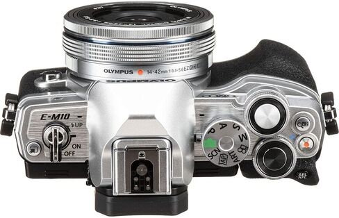 Olympus OM-D E-M10 Mark IV Mirrorless Camera Silver with M.Zuiko 14-42mm EZ Lens, 20.3MP Sensor, 4K Recording, 5-Axis Stabilization, Travel Photography Camera (Bundle) in Kuwait
