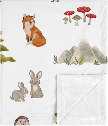 Sweet Jojo Designs Woodland Camo Baby Boy Blanket Receiving Security Swaddle for Newborn or Toddler Nursery Car Seat Stroller Soft Minky - Beige Green and Black Rustic Forest Camouflage in Kuwait