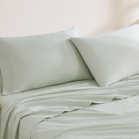 Linen Closet Luxury Cotton 144 Thread Count Organic Cotton Standard Pillowcases, Set of 2, Light Pink in Kuwait