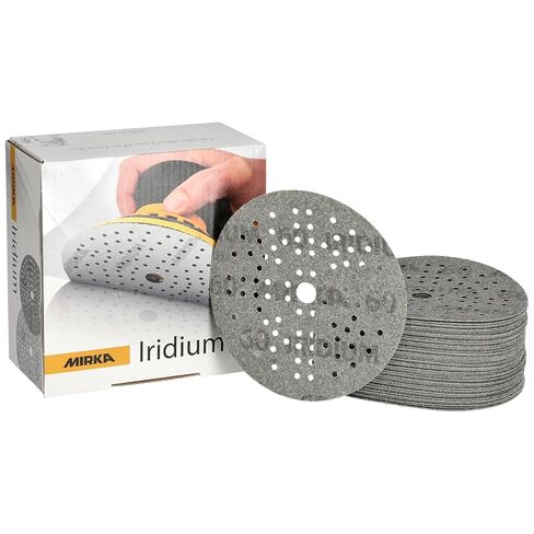 Mirka Iridium 5 Inch 320 Grit Premium Ceramic Blend Sanding Discs, 50 Pack in Kuwait
