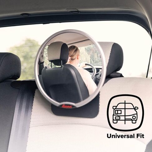 Diono Easy View Pack of 2 Baby Car Mirrors, Safety Car Seat Mirror for Rear Facing Infant, Fully Adjustable with 360 Rotation, Wide Crystal Clear View, Shatterproof, Crash Tested in Kuwait