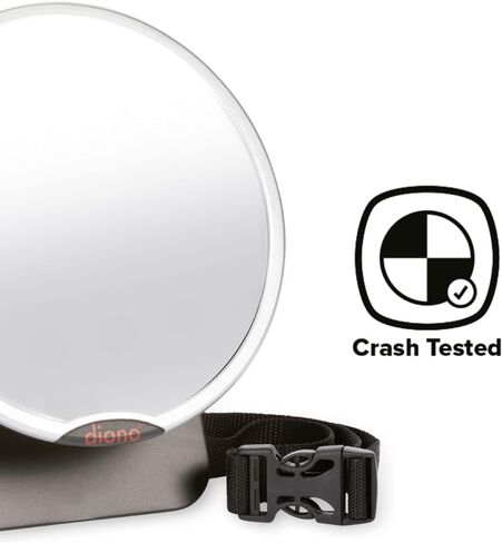 Diono Easy View Pack of 2 Baby Car Mirrors, Safety Car Seat Mirror for Rear Facing Infant, Fully Adjustable with 360 Rotation, Wide Crystal Clear View, Shatterproof, Crash Tested in Kuwait