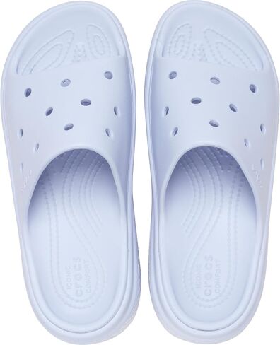 Crocs™ Stomp Wedge Slides for Men and Women – Thermoplastic Lining, Upper, and Footbed – Round Toe Design Dreamscape Men's 9, Women's 11 Medium in Kuwait