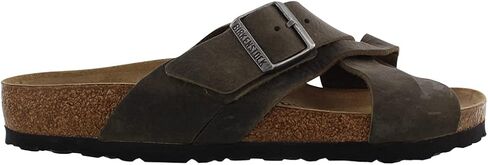 LUGANO OILED LEATHER SANDAL in Kuwait