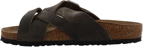 LUGANO OILED LEATHER SANDAL in Kuwait