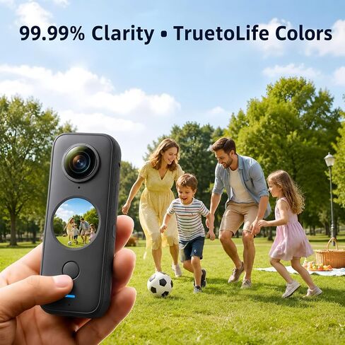 Sticky Lens Guard Custom fit for Insta360 X2, 2-Pack Protective Cover Cap with Anti-Reflective Coating, High Transparency 95% Light Transmission, Scratch-Proof Shockproof Dustproof, Easy Installation in Kuwait