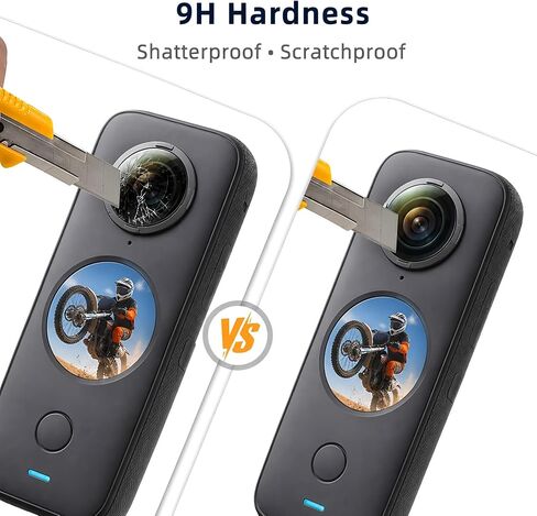Sticky Lens Guard Custom fit for Insta360 X2, 2-Pack Protective Cover Cap with Anti-Reflective Coating, High Transparency 95% Light Transmission, Scratch-Proof Shockproof Dustproof, Easy Installation in Kuwait