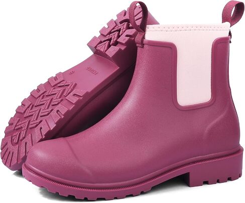 Women's Deck Boots Waterproof Ankle Rain Boots Non-Slip Rubber Fishing Boot Outdoor Work Shoes for Boating Gardening Farming in Kuwait