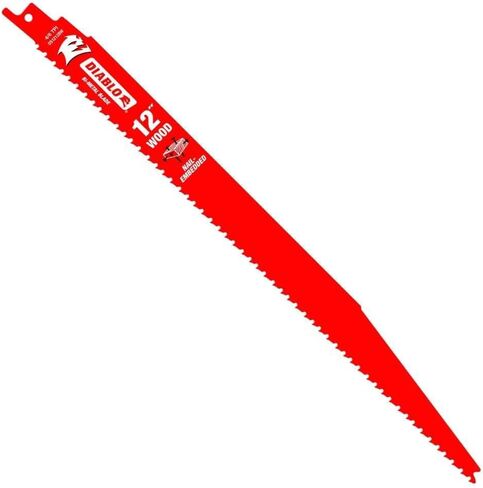 Diablo Bi-Metal Reciprocating Saw Blades - 12" Length, 4/6 TPI, 2-Pack | Ideal for Nail-Embedded Wood - Variable Tooth Design - DS1212BW2 in Kuwait