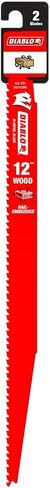Diablo Bi-Metal Reciprocating Saw Blades - 12" Length, 4/6 TPI, 2-Pack | Ideal for Nail-Embedded Wood - Variable Tooth Design - DS1212BW2 in Kuwait