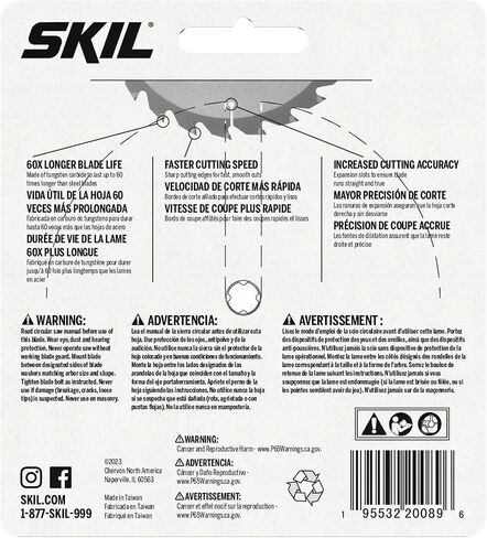 SKIL 4-1/2 in. 24-Tooth & 40-Tooth Carbide Circular Saw Blade Set-CRB1003-2 in Kuwait