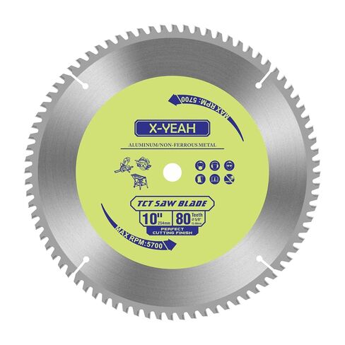 10 Inch 80T Aluminum Non-Ferrous Metal Cutting Circular Saw Blade with 5/8 Inch Arbor, TCG, Miter/Table Saw Blade in Kuwait