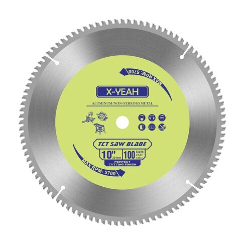 10 Inch 80T Aluminum Non-Ferrous Metal Cutting Circular Saw Blade with 5/8 Inch Arbor, TCG, Miter/Table Saw Blade in Saudi Arabia