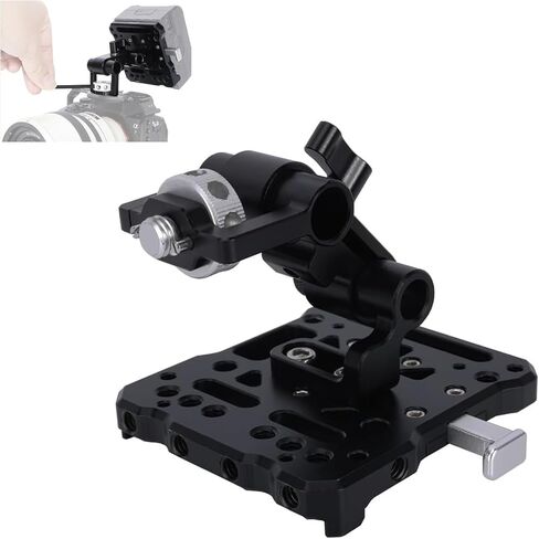 NICEYRIG V Mount Battery Plate Kit with Magic Arm, Adjustable Angle Quick Release V-Lock Plate for Camera Cage, Top Handle, 15mm Rod Clamp - 701 in Kuwait