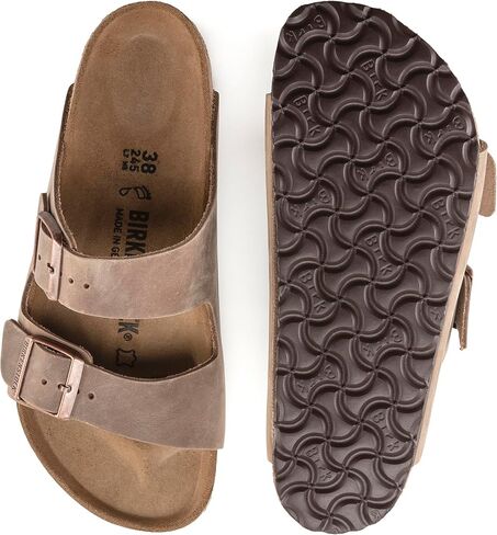 Birkenstock Arizona - Oiled Leather (Unisex) Tobacco Oiled Leather 38 (US Men's 5-5.5, US Women's 7-7.5) Narrow in Kuwait