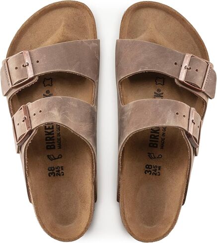 Birkenstock Arizona - Oiled Leather (Unisex) Tobacco Oiled Leather 38 (US Men's 5-5.5, US Women's 7-7.5) Narrow in Kuwait