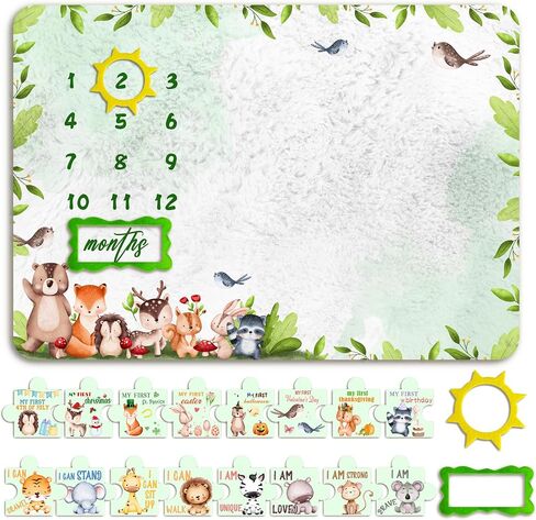 Cowbaby Baby Monthly Milestone Blanket, Newborn Photography Background Decor, Cowbaby Baby Nursery Decor, Perfect Newborn Gift & Keepsake in Kuwait