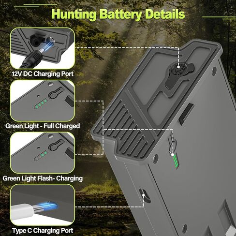 2 Pack 6000mAh Rechargeable Battery Compatible with Reveal X Battery Pack | Fit for Reveal X Pro, X Gen 3.0, X Gen 2.0, Pro 3.0, X, SK Trail Camera Hunting Battery with 5V 3A USB Wall Adapter & Cable in Kuwait