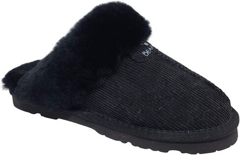 Bearpaw Loki Ii 2 - Women's Sheepskin Slippers Black Corduroy - 7 Medium in Kuwait