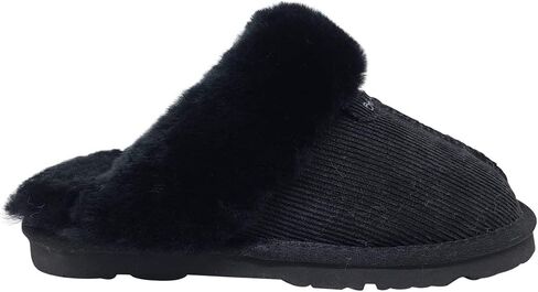 Bearpaw Loki Ii 2 - Women's Sheepskin Slippers Black Corduroy - 7 Medium in Kuwait