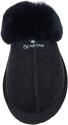 Bearpaw Loki Ii 2 - Women's Sheepskin Slippers Black Corduroy - 7 Medium in Kuwait