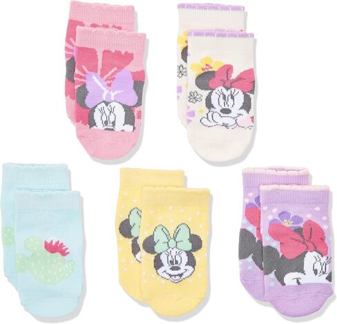 Disney Baby Girls' Minnie Mouse 5 Pack Shorty Socks in Kuwait