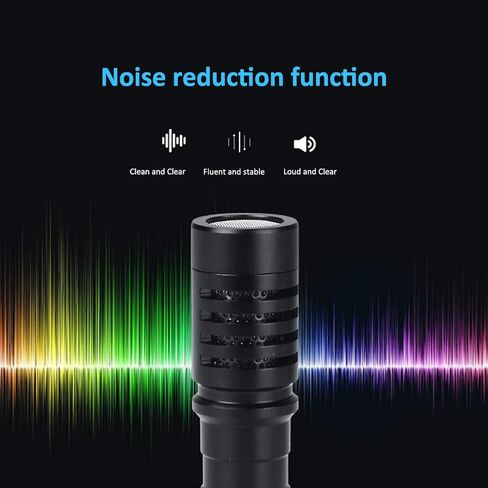 Condenser Cardioid Microphone, Professional Recording Interview Camera Mic with Detachable Anti Vibration Frame Windproof Cover for DSLR Camcorder Mobile Phone Live Streaming in Kuwait