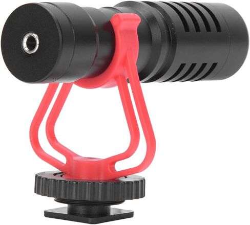 Condenser Cardioid Microphone, Professional Recording Interview Camera Mic with Detachable Anti Vibration Frame Windproof Cover for DSLR Camcorder Mobile Phone Live Streaming in Kuwait
