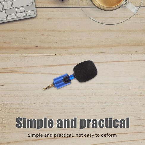 Holibanna Portable Professional Microphone for Camera with Noise Reduction, Miniature Metal Microphone for Video Recording and Traveling, Compact Plug-in Design for Audio Capture in Kuwait