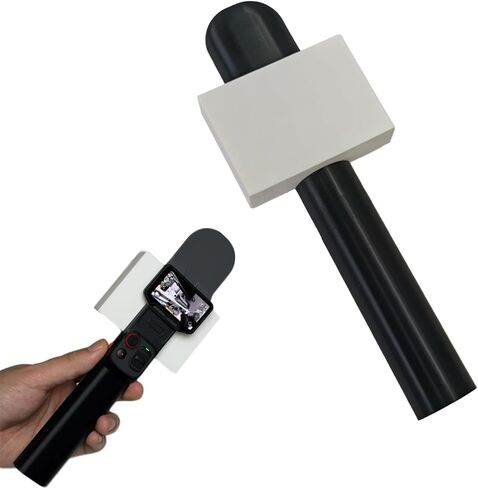 Interview Mic Adapter for Insta360 Luna Ultra - 3D Printed Ergonomic Handheld Grip with Clip-On Design, 24cm Extended Reach for Enhanced Recording Flexibility in Kuwait