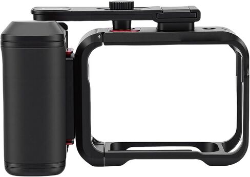 Aluminum Alloy Action Camera Cage Handle, Magnetic Shutter Button Adjustable Cold Shoe Mount with Dual Claw Locking System, for Ace 2 Action Camera in Kuwait