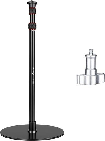 YP-300 Light Stand, 61" Monopod for Camera, LED Light, Heavy Duty Aluminum Alloy 28mm Tubes Metal Round Base with 1/4" Screw, 3/8" Screw & Light Mount Adapter Studio Stage in Kuwait