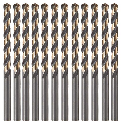 12 PCS, 1/8", Black and Gold Coated Twist Drill Bits, Pack in Plastic Bag in Kuwait