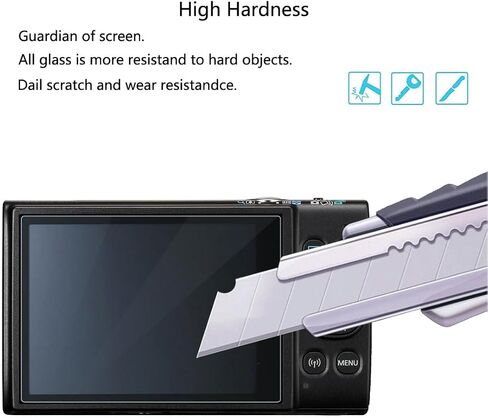 Screen Protector for Canon PowerShot ELPH 360 HS A (IXY 650 M) | [2 Pack] Tempered Glass Film, 9H Hardness, Compatible for Canon PowerShot ELPH 360 HS (IXY 650 / IXUS 285 HS), IXUS 285 HS A in Kuwait