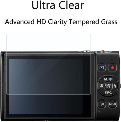 Screen Protector for Canon PowerShot ELPH 360 HS A (IXY 650 M) | [2 Pack] Tempered Glass Film, 9H Hardness, Compatible for Canon PowerShot ELPH 360 HS (IXY 650 / IXUS 285 HS), IXUS 285 HS A in Kuwait