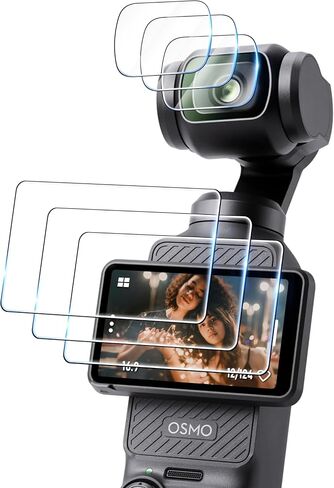 FiTSTILL Tempered Glass Screen Protector for DJI Osmo Pocket 4/Pocket 3, Anti-Reflective, Ultra-Clear, Scratch-Resistant Lens, LCD Tempered Glass Film, 9H Hardness Protection, Touch Sensitivity, Easy Installation, Pocket3 Accessories in Kuwait