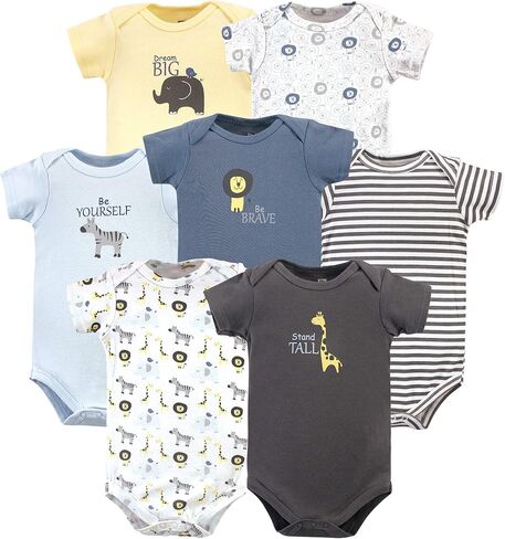 Hudson Baby Baby Boys' Cotton Bodysuits 7-pack in Kuwait