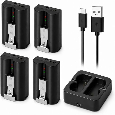 4-Pack Quick Release Battery — Compatible with All Battery-Powered Ring Cameras and Ring Doorbells in Kuwait