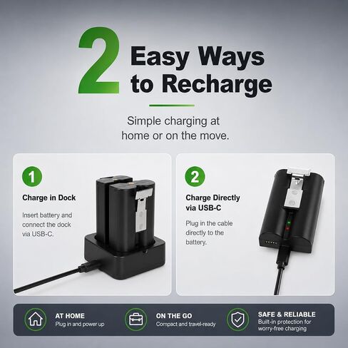 4-Pack Quick Release Battery — Compatible with All Battery-Powered Ring Cameras and Ring Doorbells in Kuwait