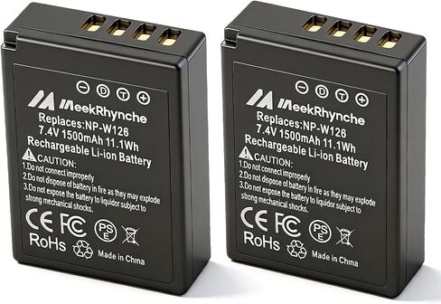 2-Pack NP-W126, NP-W126S Battery for Fuji X-T100, X-T200, X100F, X100V, X-S10, X-A3, X-A5, X-A10, X-E2S, X-E3, X-E4, X-H1, X-M1, X-Pro2, X-Pro3, X-T1, X-T2, X-T3, X-T10, X-T20, X-T30 in Kuwait