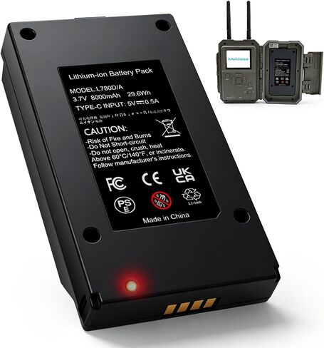 GOXX 8.0Ah Replacement Battery for GardePro Trail Cameras L780D Battery | Compatible with GardePro Trail Cameras,Models E6 2.0 Pro, E8 2.0 Pro, R3 Pro, X66 Pro, Meidase P300 Pro, S965 Pro in Kuwait