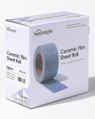 Ceramic Film Sandpaper Roll 2.75" x 13.12yd 220G — Hook & Loop Sand Paper Sheets for Auto Body, Car Sanding, Wood, Metal, Longboard Block Tools | Wet Dry Automotive Shop Supplies, Wet Dry Use in Kuwait