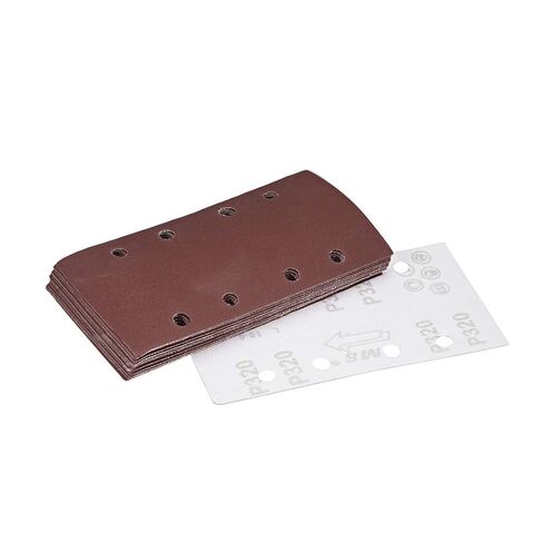 uxcell 320 Grit 1/3 Sanding Sheet Sander Sandpaper Hook and Loop Pads 8 Hole 15pcs in Kuwait