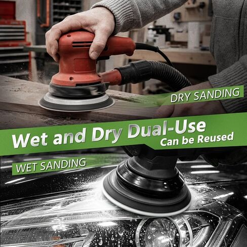 60 Pcs 6 Inch Wet Dry Sanding Discs Hook and Loop, 320 400 600 800 1000 1500 2000 3000 5000 Grit Waterproof Sandpaper for Random Orbital Sander, Automotive Wood Metal Sanding and Polishing in Kuwait