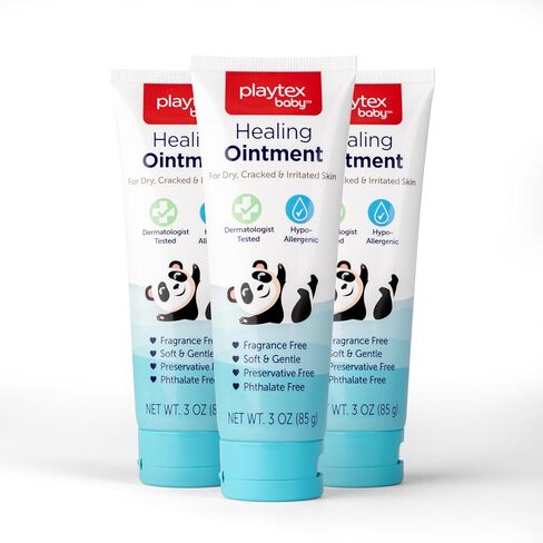 Playtex Baby Healing Ointment, 3 oz. Tube, 3-Pack, Dermatologist Tested, Fragrance Free, Hypoallergenic, Free of Dye, Parabens and Phthalates in Kuwait