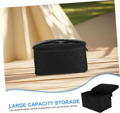 Digital Camera Bag Compact Case for DSLR Accessories Lightweight Padded Storage Insert with Portable Handle for Travel and Outdoor Photography in Kuwait