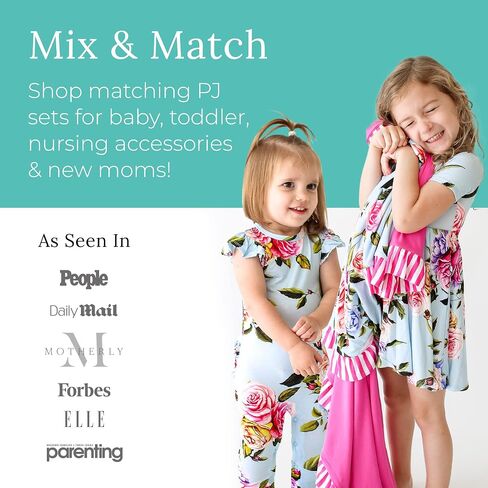 Posh Peanut Footie Pajamas for Baby Girls, Soft Viscose Derived from Bamboo | Footed Grips, True To Size Snug Fit, And Easy Care Wash, Ruffle Bodice With 2-Way Zipper for Easy Access, in Kuwait
