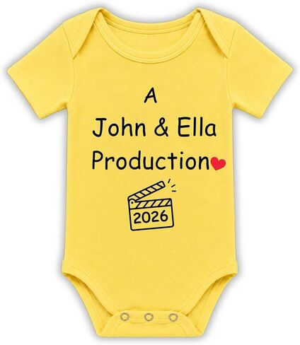 Custom Pregnancy Announcement Onesie, Personalized Baby Name Bodysuit, Baby Reveal Gift, Grandparents Surprise in Kuwait
