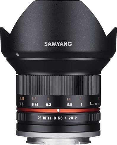 Samyang SY12M-E-BK 12mm F2.0 Ultra Wide Angle Lens for Sony E Cameras, Black | Wide-angle lens captures expansive landscapes, architecture and interiors with outstanding image quality. in Kuwait